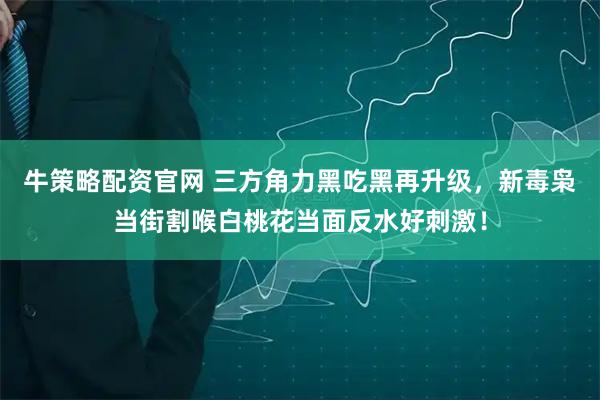 牛策略配资官网 三方角力黑吃黑再升级,新毒枭当街割喉白桃花当面反水好刺激!